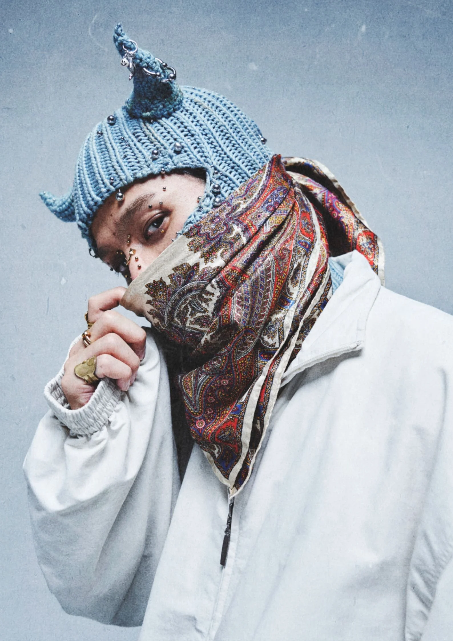 Picture of producer and songwriter Daiki Tsuneta in a mask