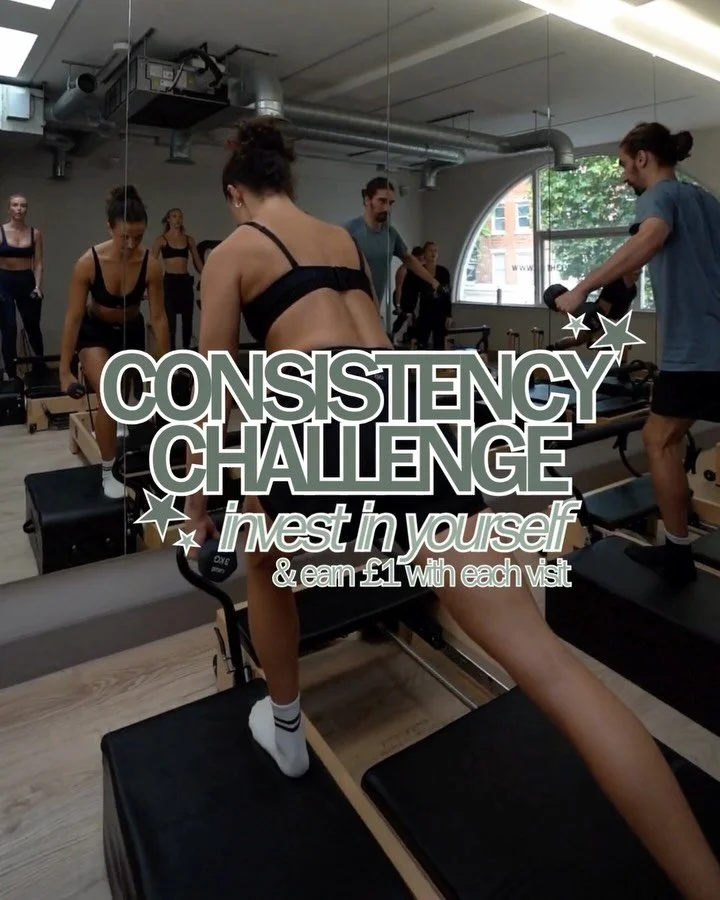 November is the perfect time to LOCK IN 🔒✨💪

This Consistency Challenge runs from 1st to 30th November.
Earn &pound;1 studio credit for every day you attend a class (1 credit per day). 

✨ Subscription members: Earn up to &pound;30
✨ Block users: E