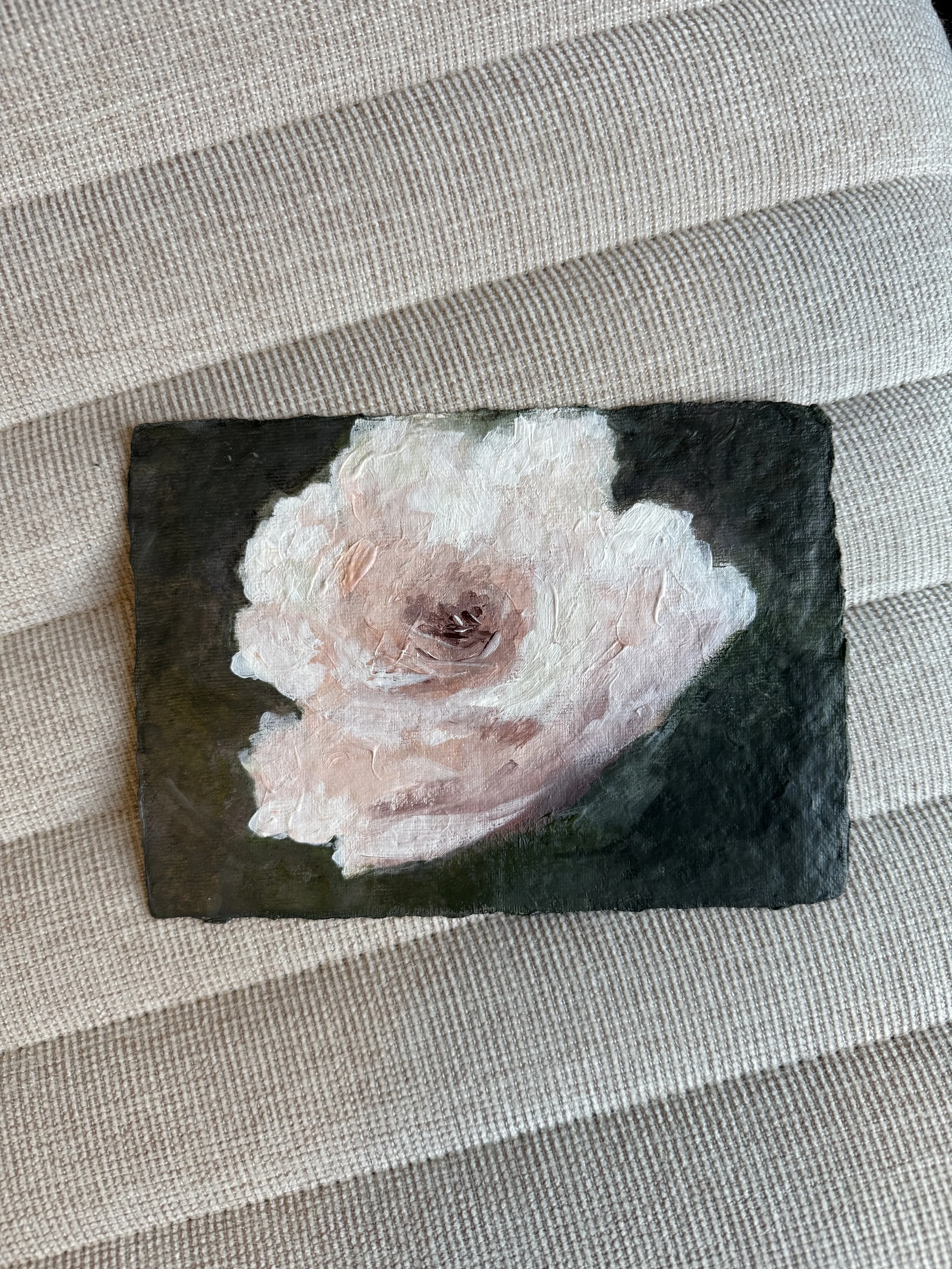 Floral on deckled edge paper