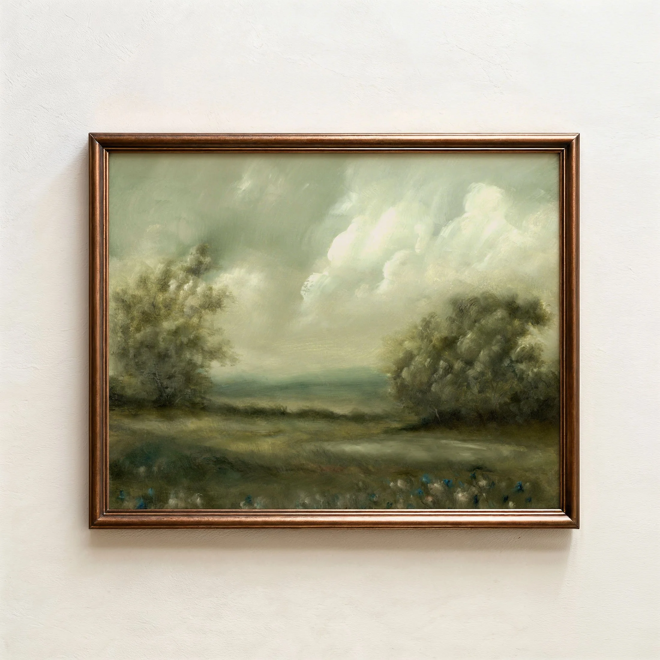 "Blues on Green" Print