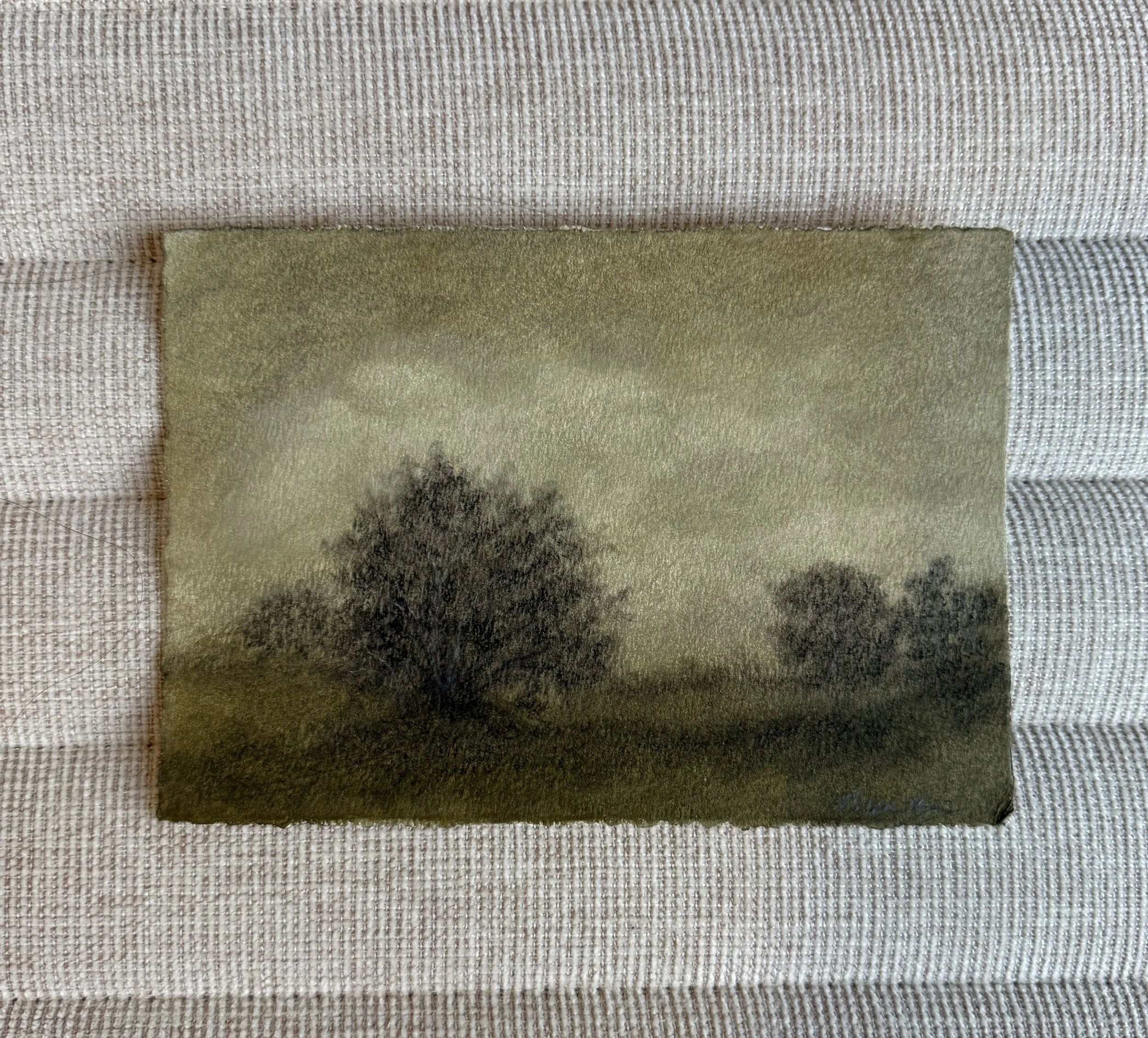 Green Landscape with Charcoal