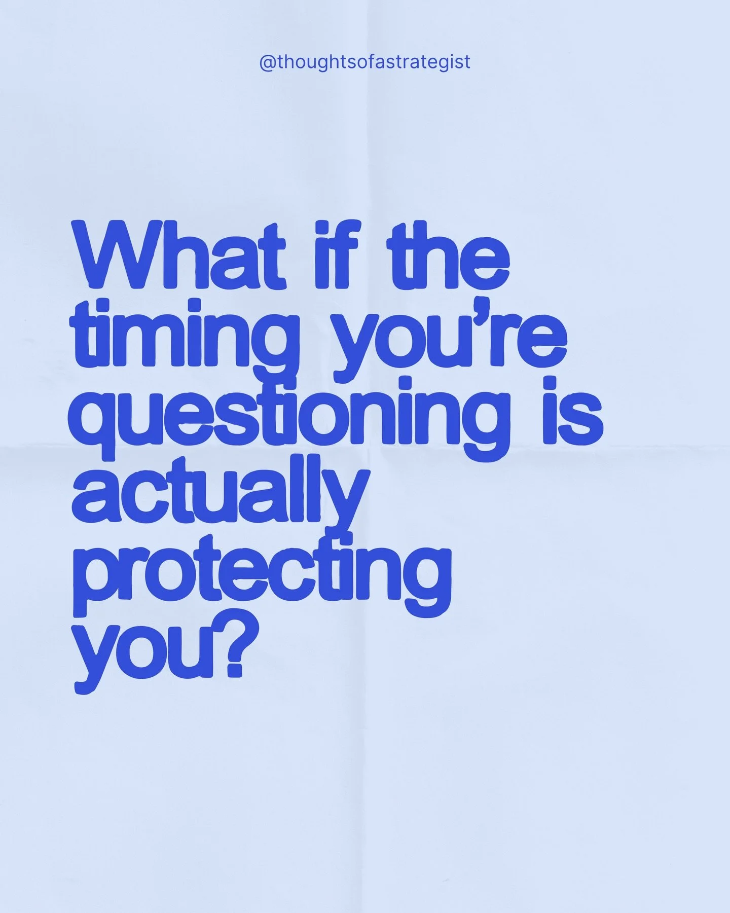 We talk a lot about timing in hindsight.

&ldquo;Everything happens when it&rsquo;s supposed to.&rdquo; &ldquo;It all worked out.&rdquo;

But in real time, delays feel like friction. Like something isn&rsquo;t clicking.

The truth is, timing is about