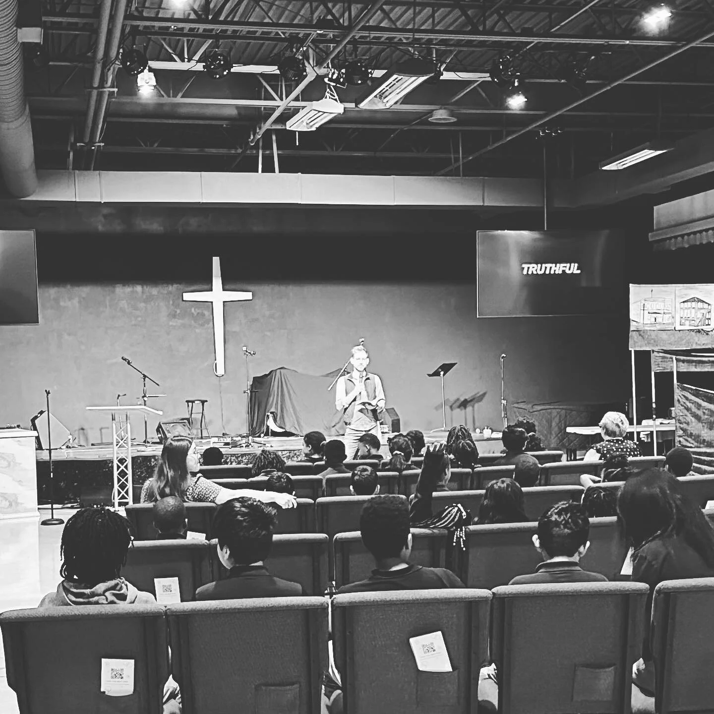 Today I got to preach at a school assembly. At the beginning, I asked the kids if any of them had seen an angel the night before. A couple hands went up, and I believe them.