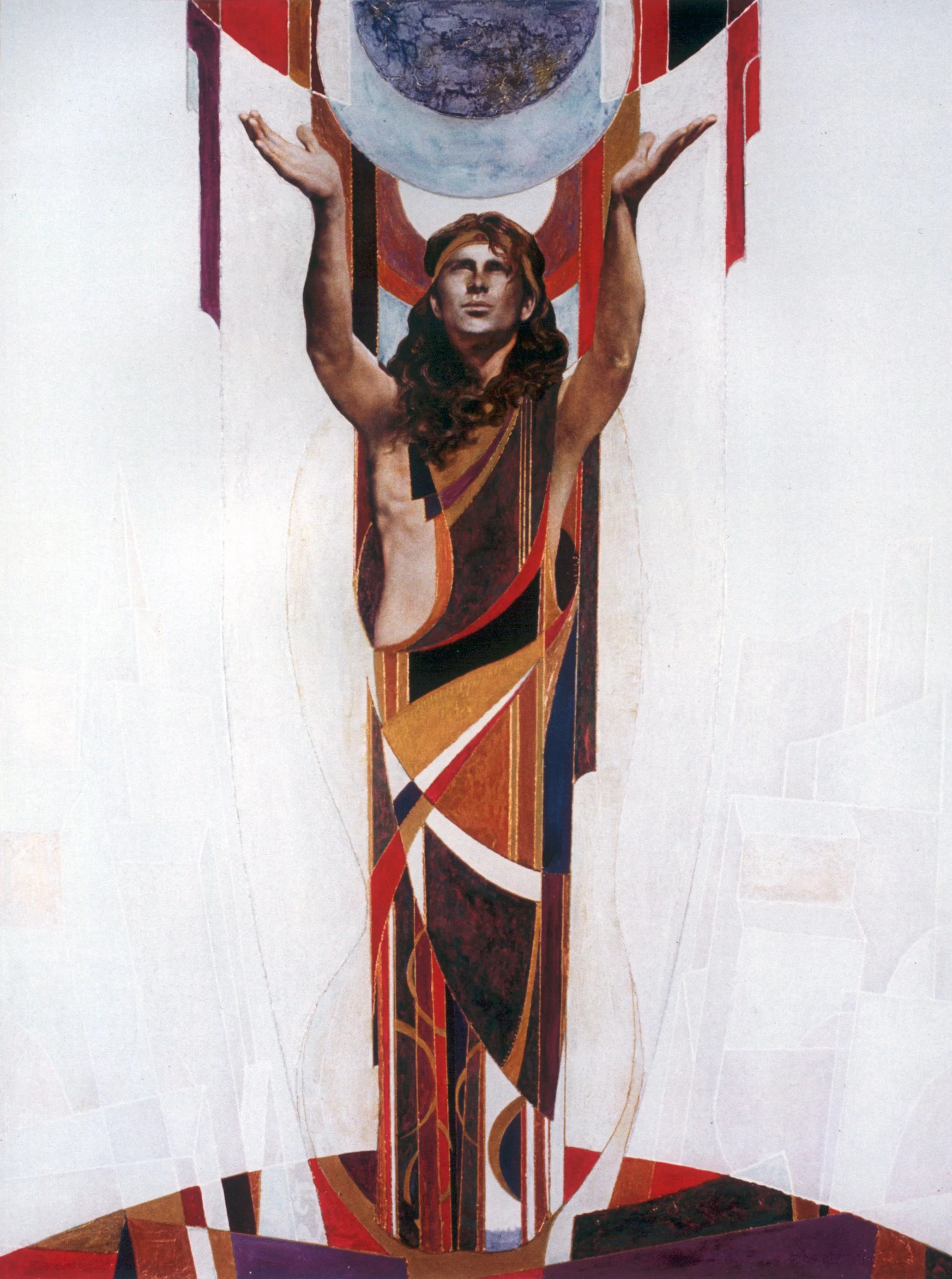  1993 oil and acrylic and modeling paste  on wrap-around French linen In collaboration with artist Dmitri Stroganov. private collection __________________________________________________________ 