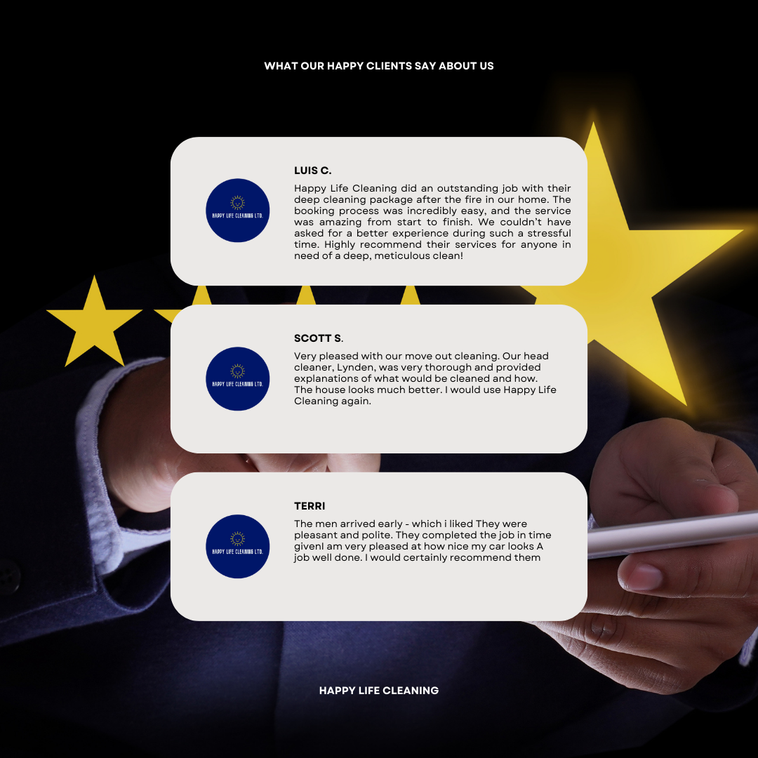 Cleaning with Happy Life Cleaning is Awesome! Hear It From Our Clients