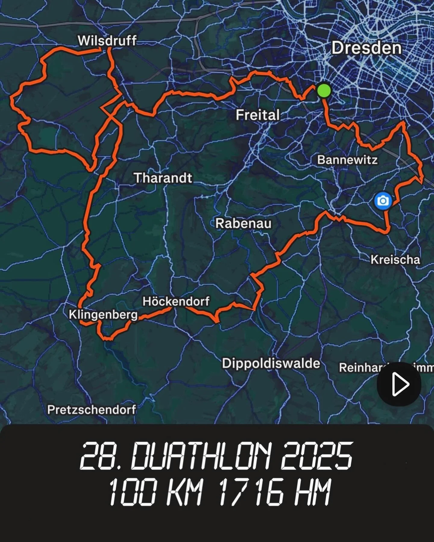 Die Strecke ist online! Die Daten k&ouml;nnt ihr auf unserer Website herunterladen. #100kmduathlon #100km #duathlon #dresden