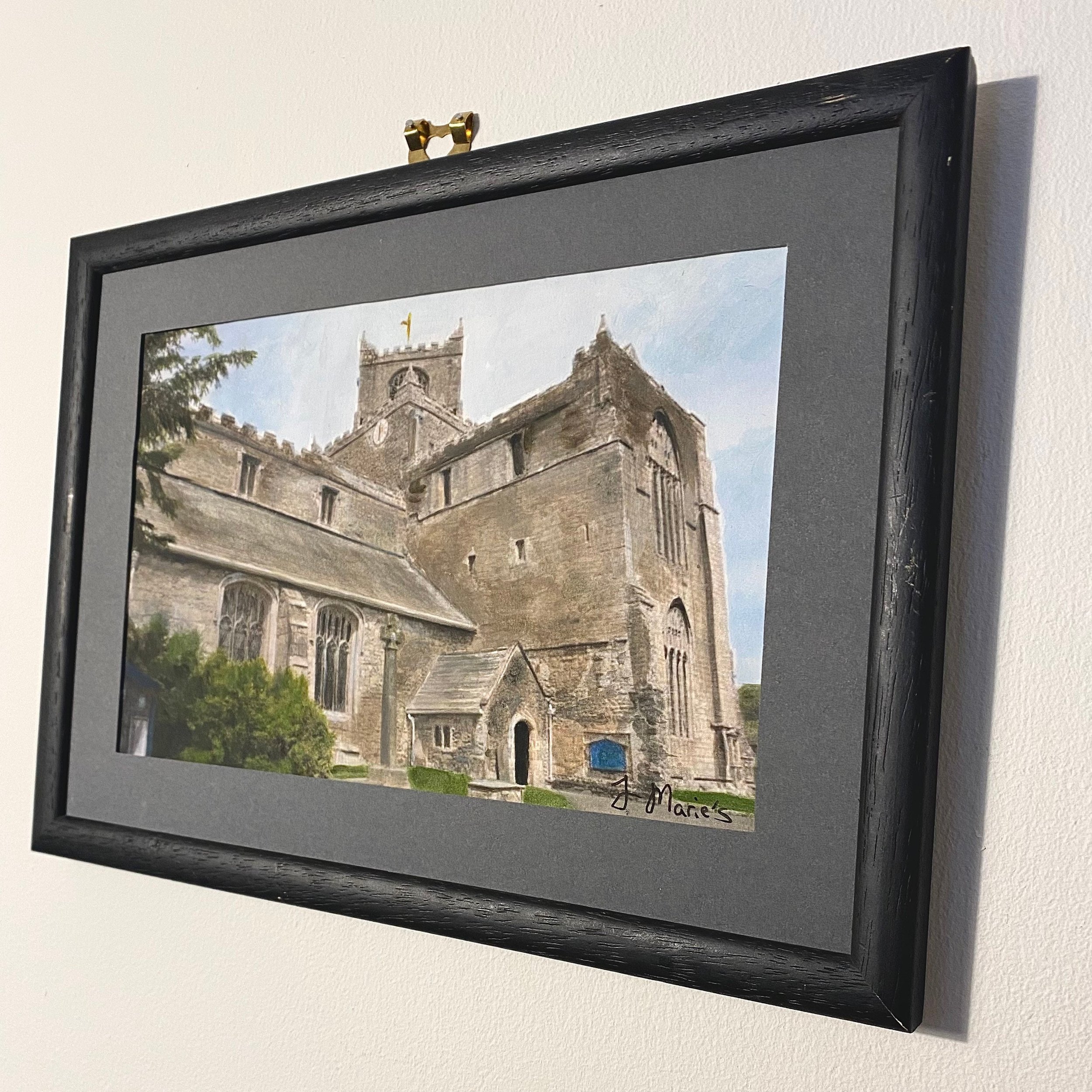 Hand painted original of Cartmel Priory