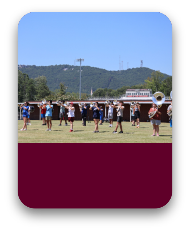 Full Marching band rehearsal
