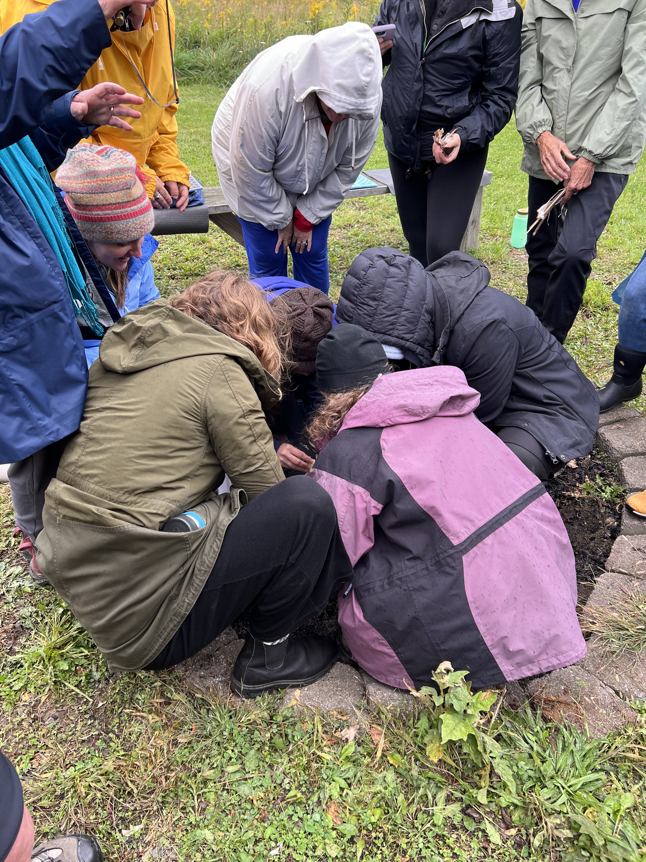 With the damp weather, the Spark People and Tinder people had the hard task of getting a little flame going. Wait for it...