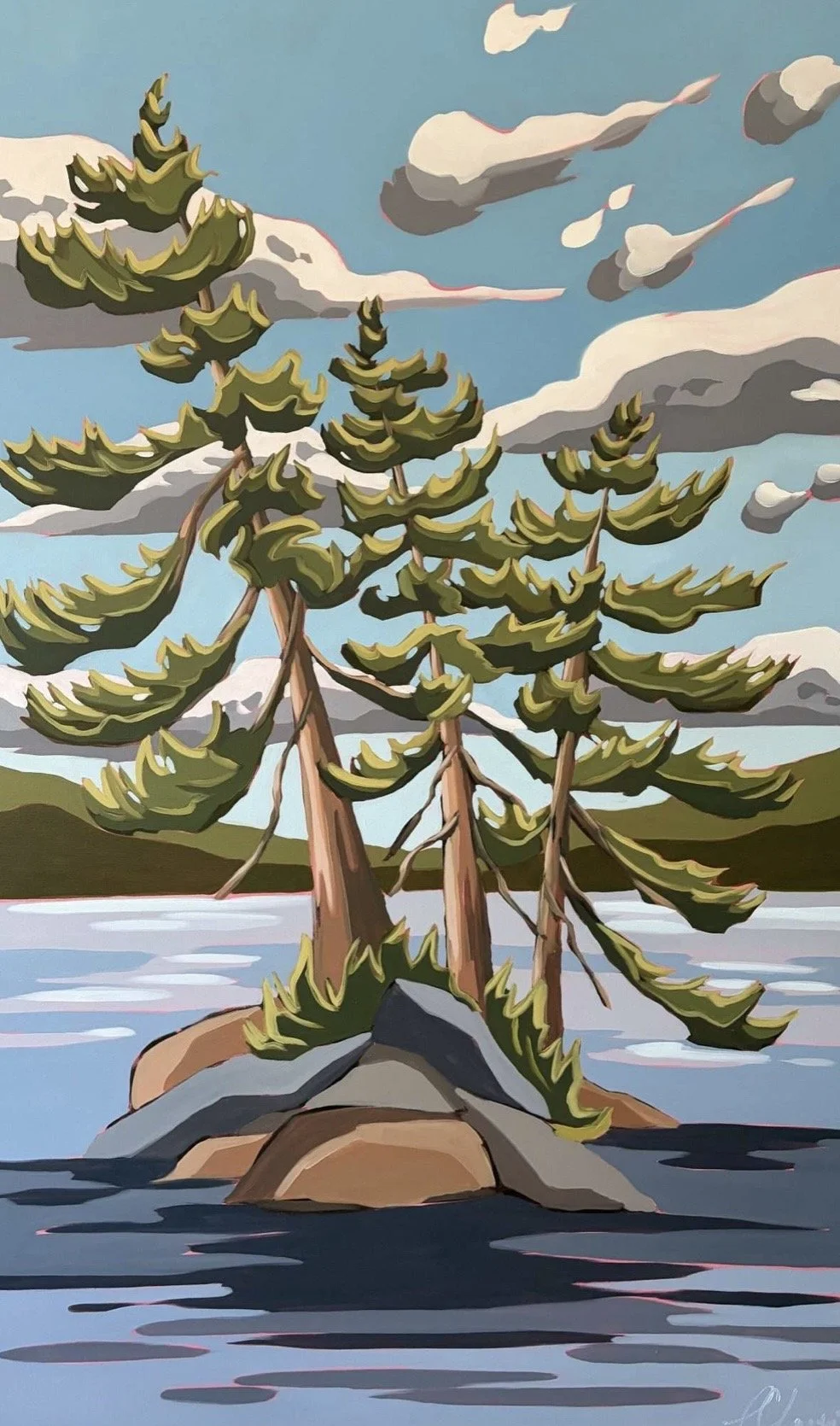 "Guardians of the Lake"
60x36
Oil on Canvas
$3,780 
Available directly through artist