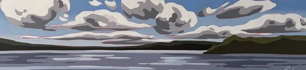 "Clouds on Parade"
12x48
Oil on Canvas
$1,000
Available direct through artist