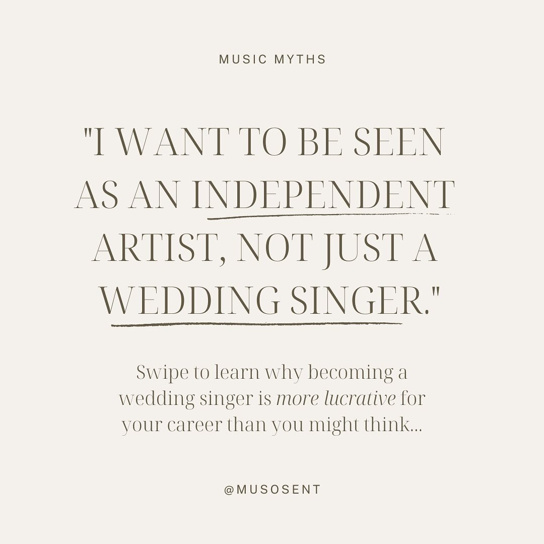 Throughout our time in the music and wedding entertainment industry, we&rsquo;ve heard this sentiment a time or two. 👀 

We&rsquo;re here to show you why becoming a wedding singer is more lucrative for your career than you think! Swipe to learn 👉 
