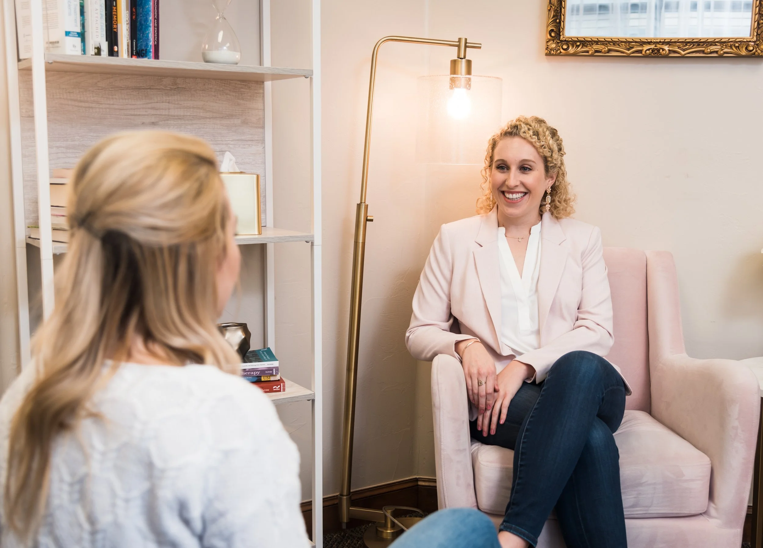 Woman receiving EMDR intensive therapy in OKC