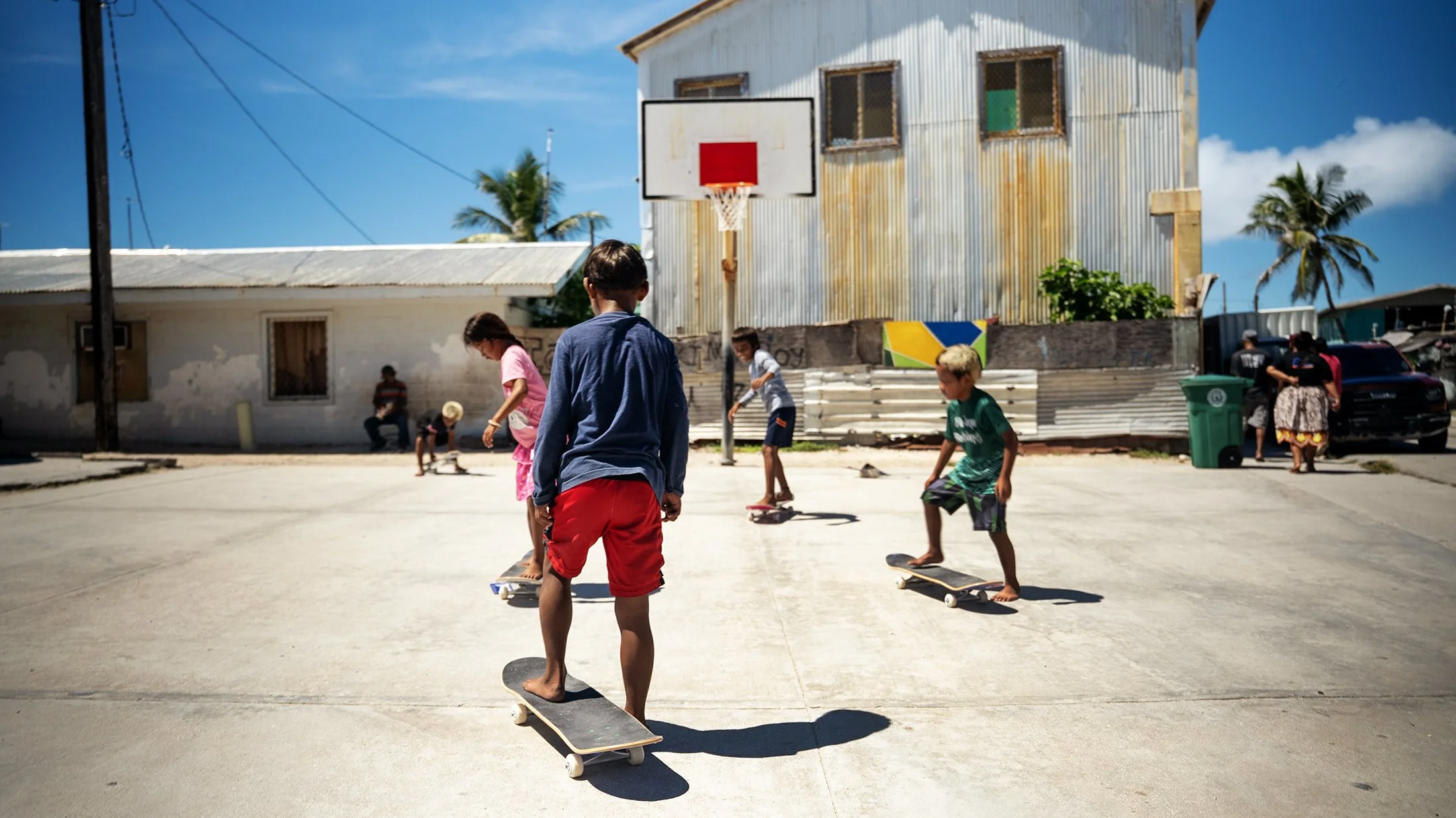 Skateboards in Ebeye