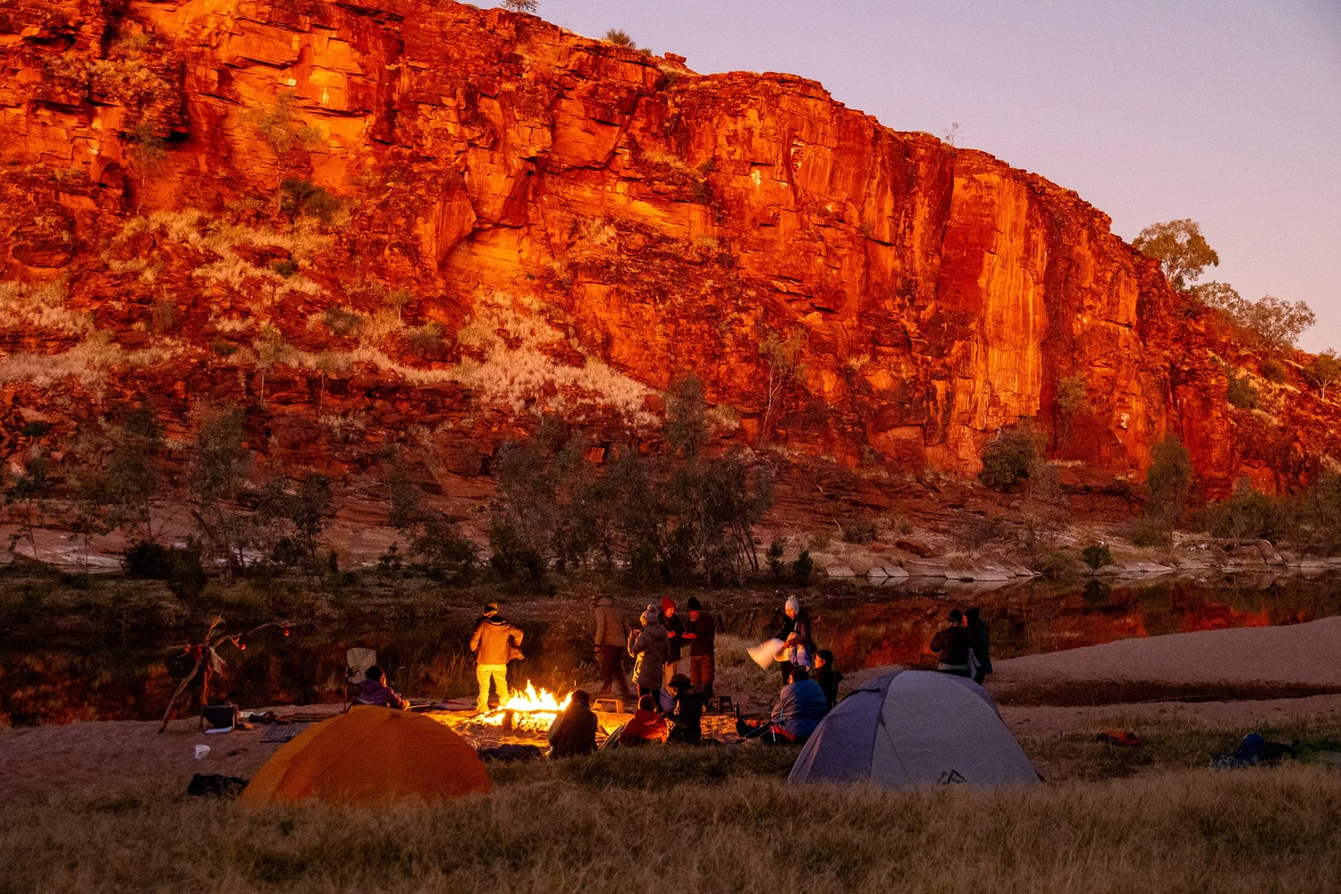 Red cliffs in the desert