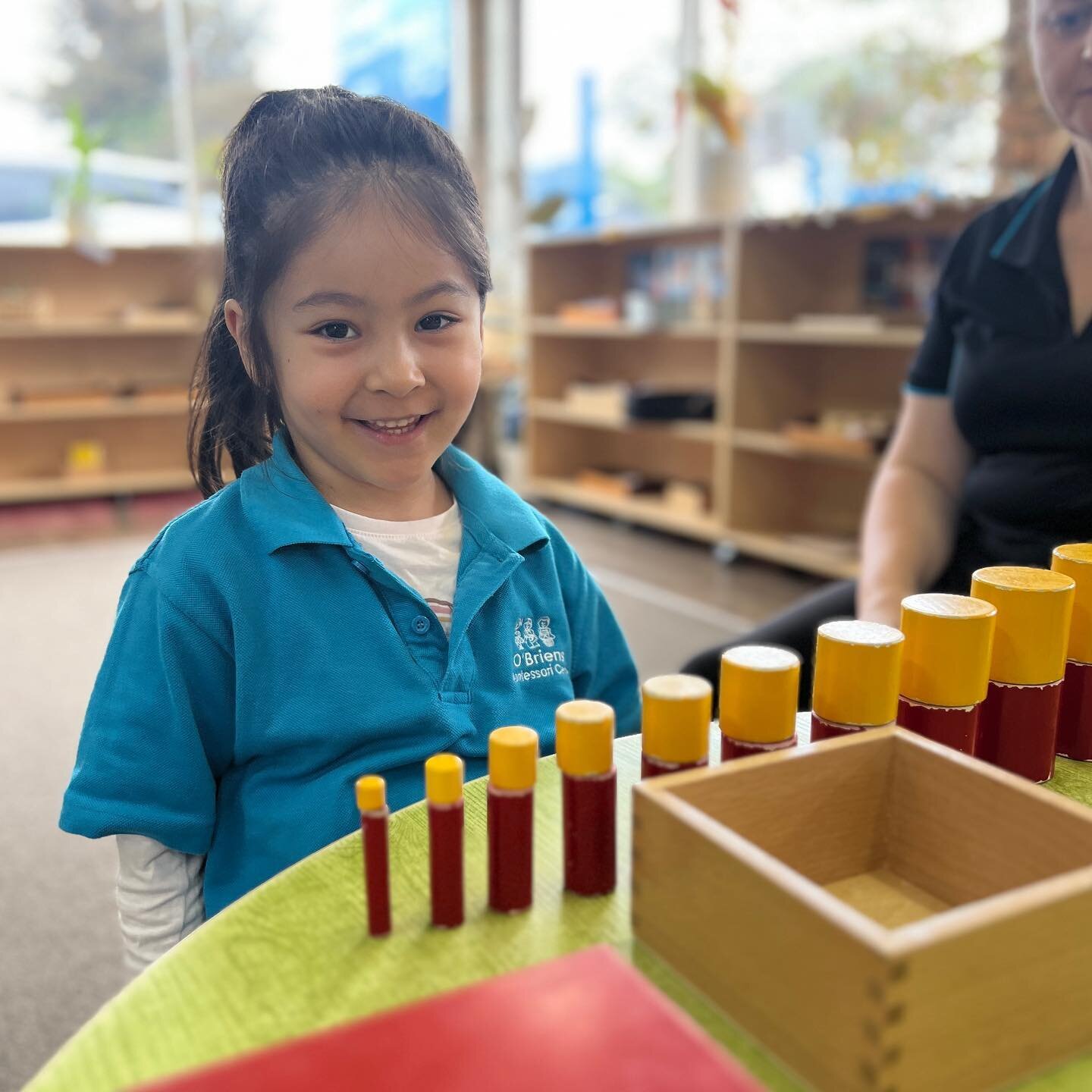 Strengthening visual discrimination through focusing on the concepts of height and diameter using the Montessori Knobless Cylinders💡

Our daily workcycle provides children with the opportunity to explore a range of open-ended ideas and concepts thro