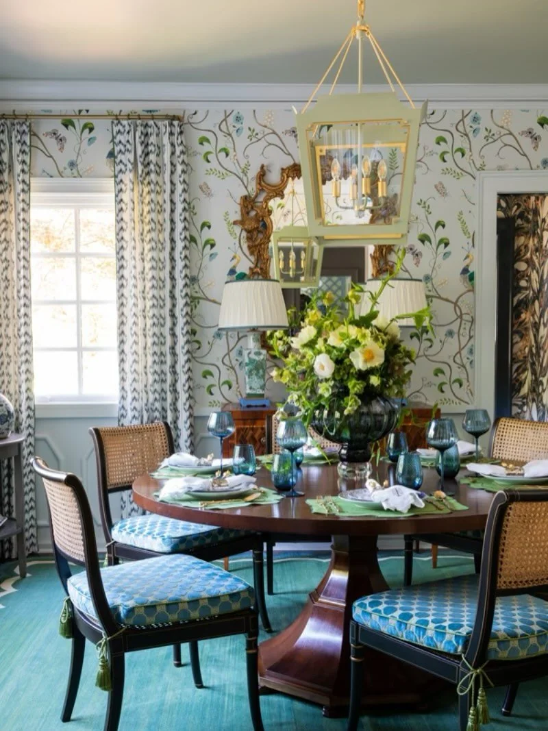 When color meets conversation. &ldquo;Peacock Garden&rdquo; setting the scene.