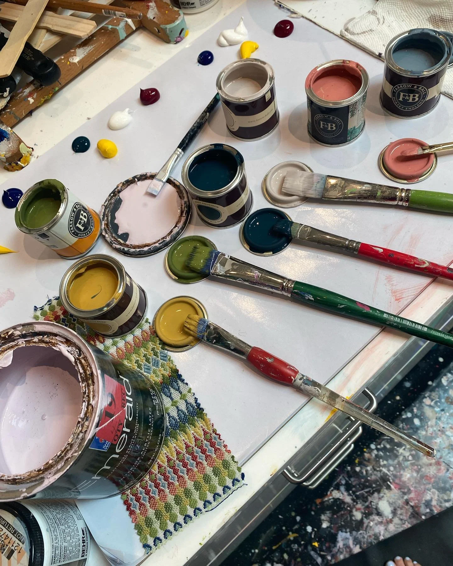 Palette planning, the Farrow &amp; Ball way 

@nancybwestfallartist