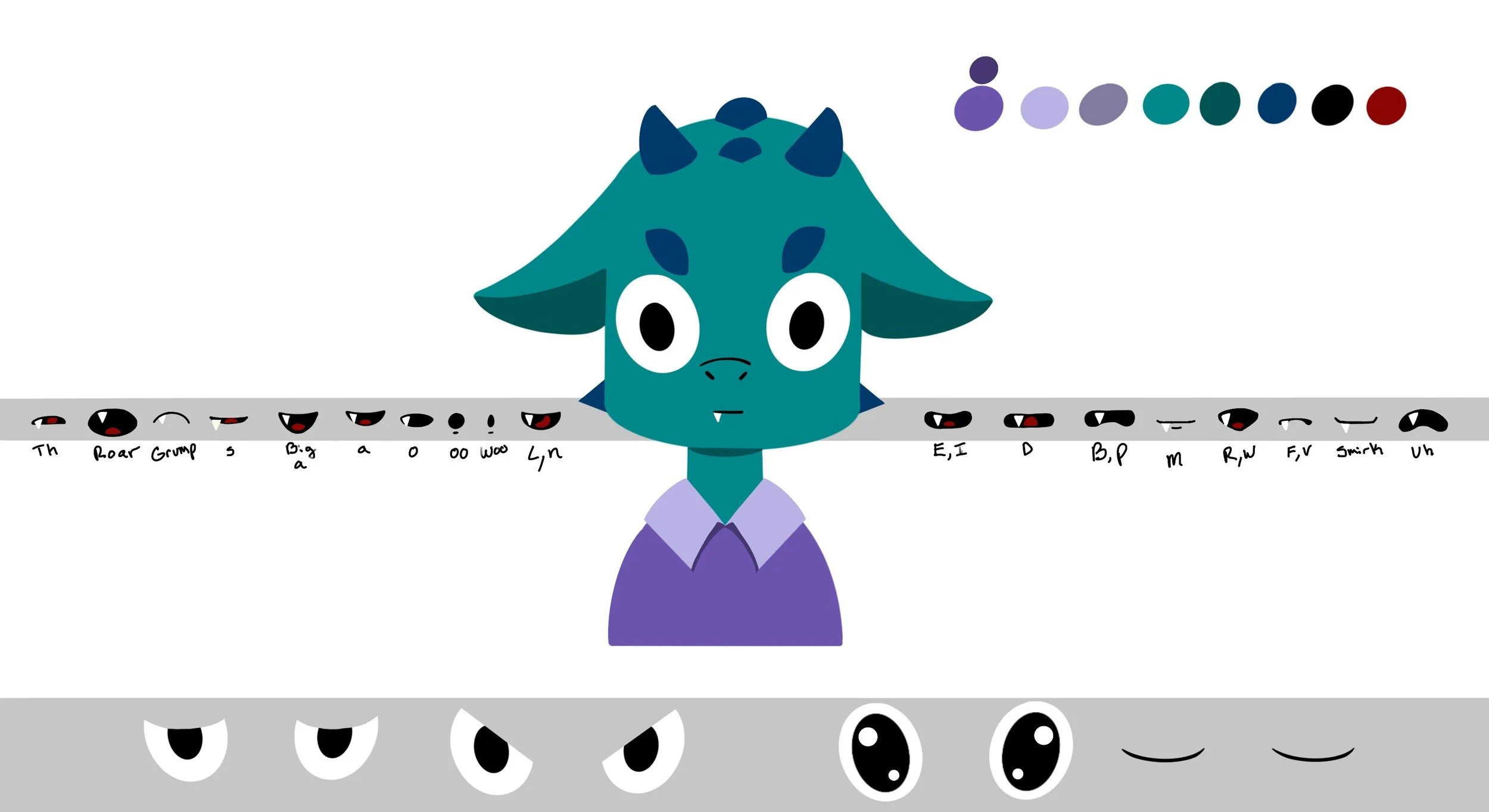 Speaking Dragon Animation. Fall 2023. Procreate, Abode Animate