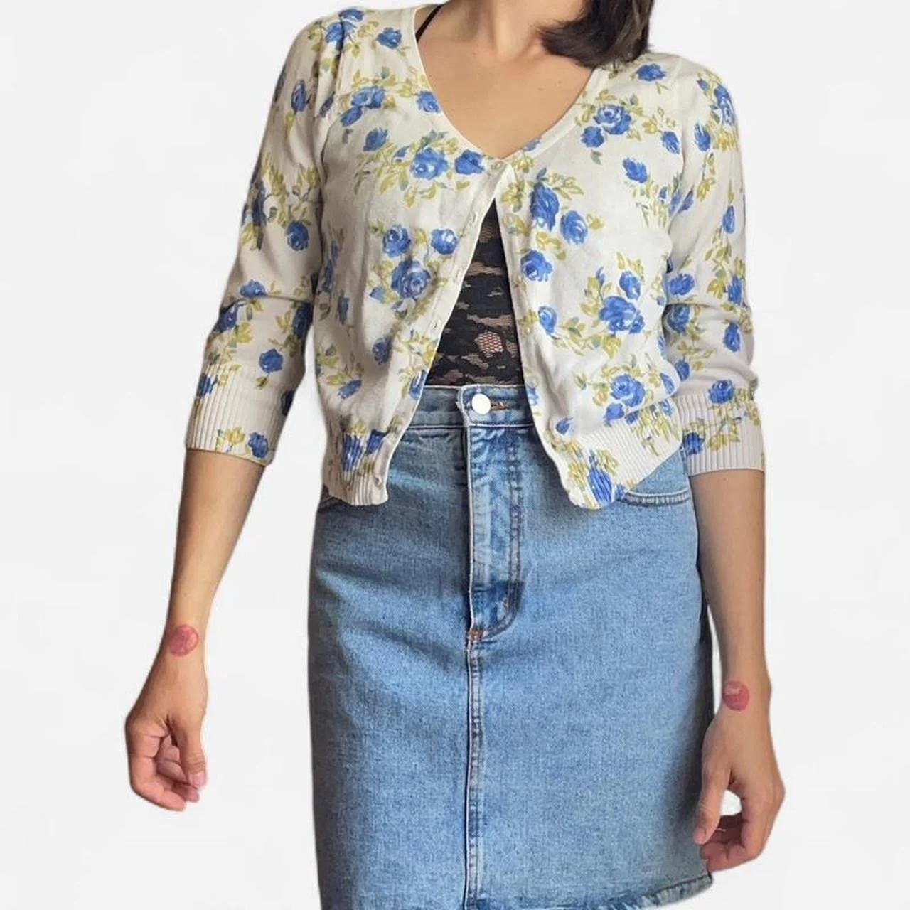 Floral Elegance Women's Cardigan