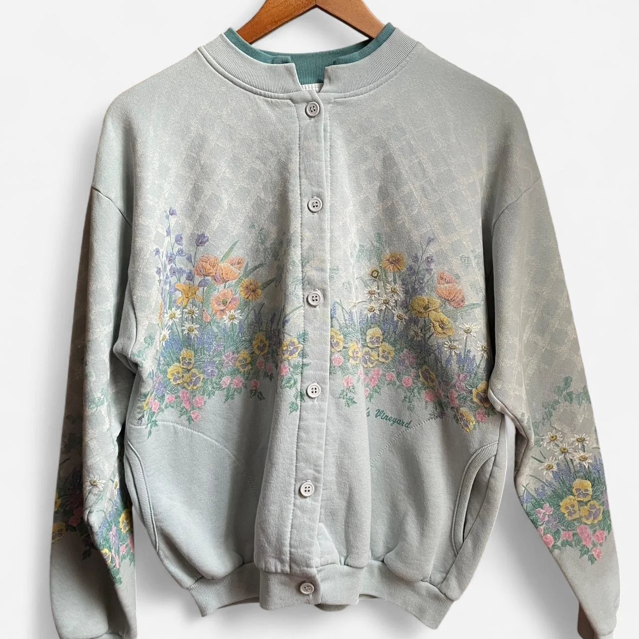 Floral Elegance Button-Up Cardigan