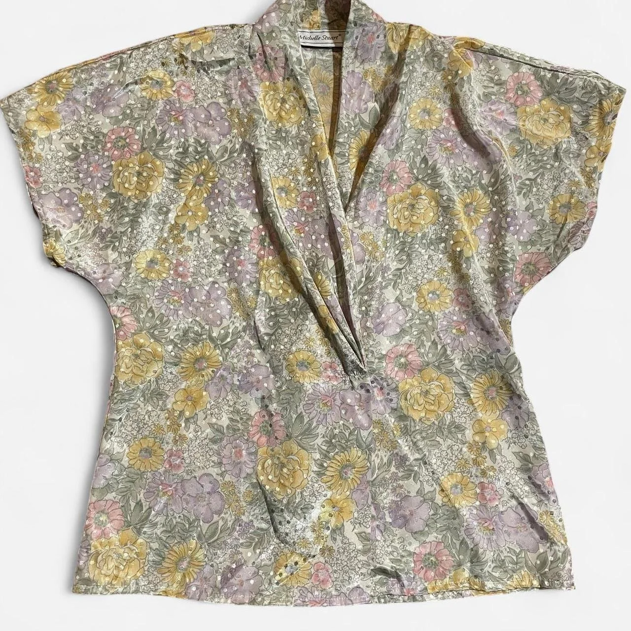 Vintage Floral Print Blouse