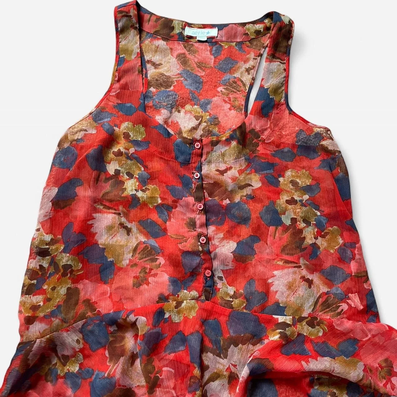 Aerie Vintage Floral Blossom Sleeveless Blouse