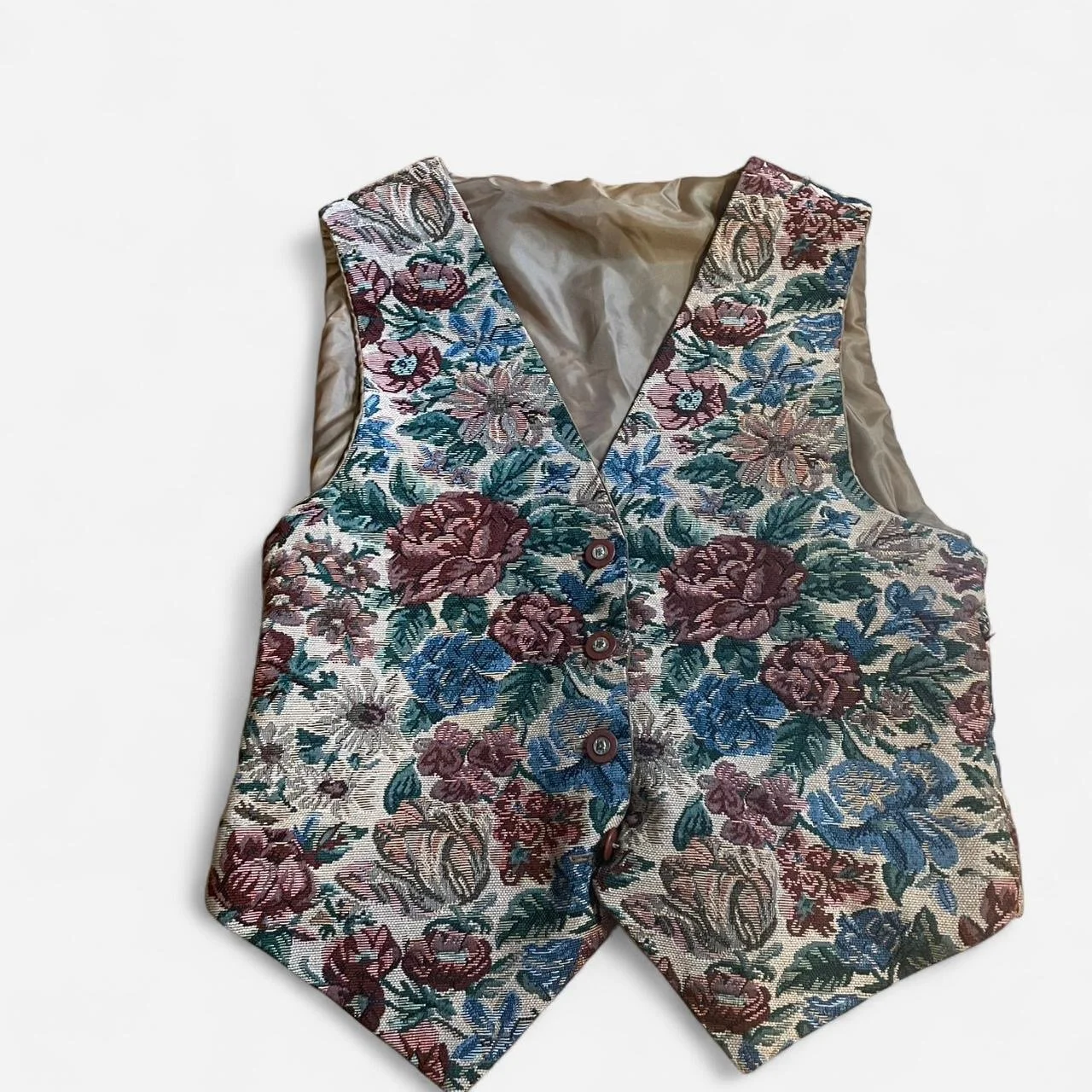 Vintage Floral Tapestry Vest