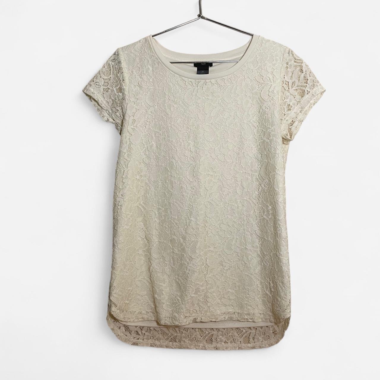 Ann Taylor Chic Lace Overlay Top
