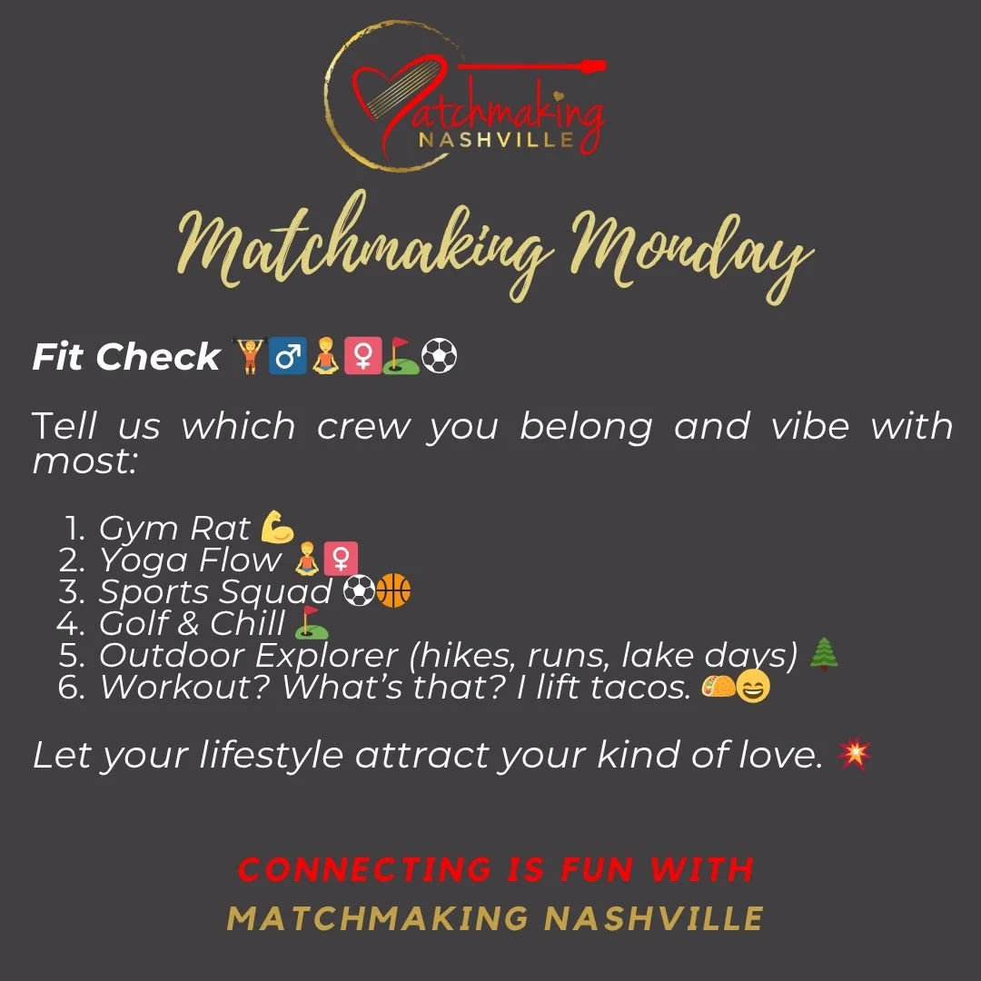 Let's focus on making a lifestyle connection today. Answer the prompt and let's find out who has that in common with you! Plus: We currently searching for a match for a private male client&mdash;57, super fit, a total gym rat who&rsquo;s looking for 