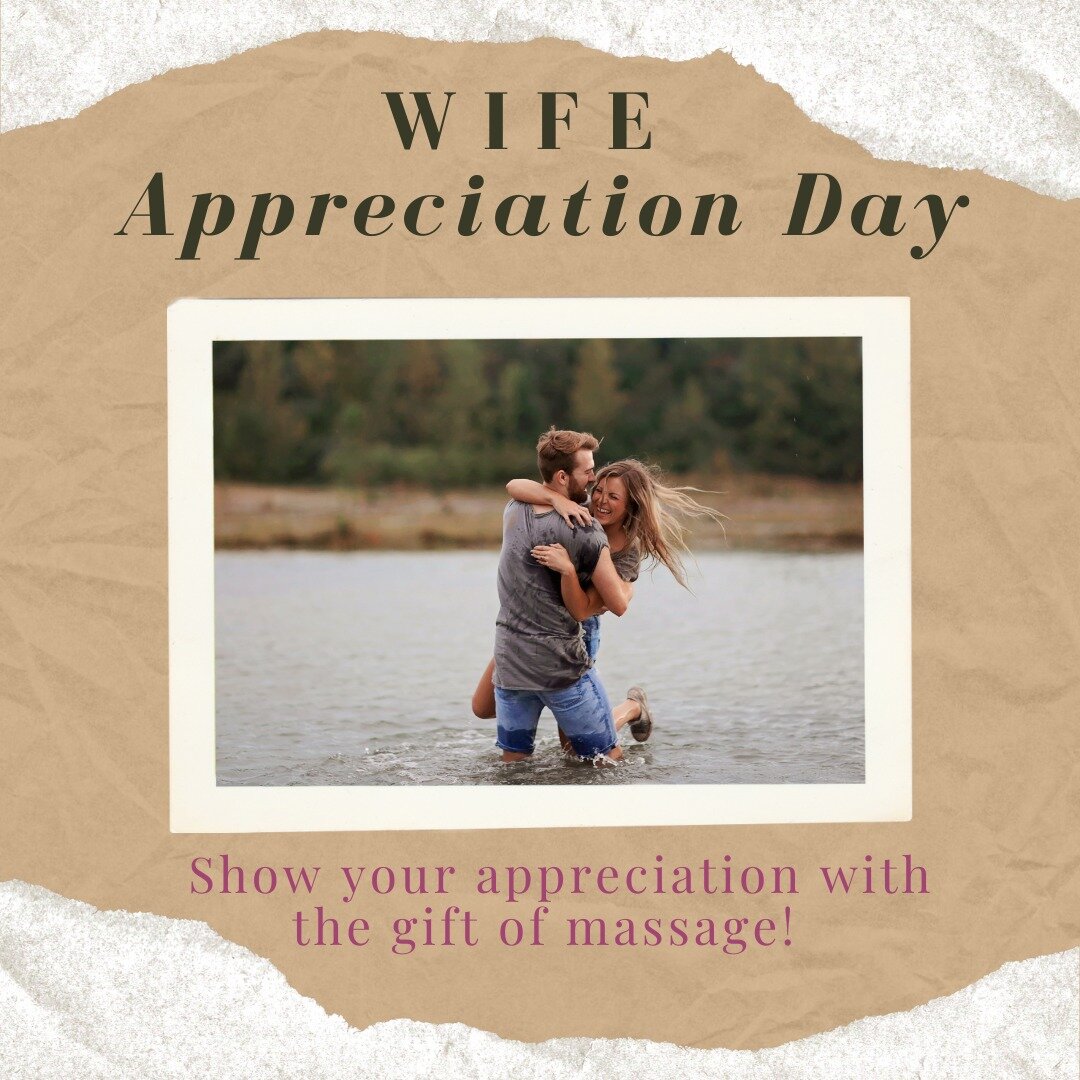It's Wife Appreciation Day! 💁&zwj;♀️ Go book her a massage! She does NOT have to be preggo 😁 Call or book online! 
.
.
.
#daytonprenatalmassage #prenatalmassage #postpartummassage #datyonmassagetherapy #wifeappreciation #appreciateyourwife #loveyou