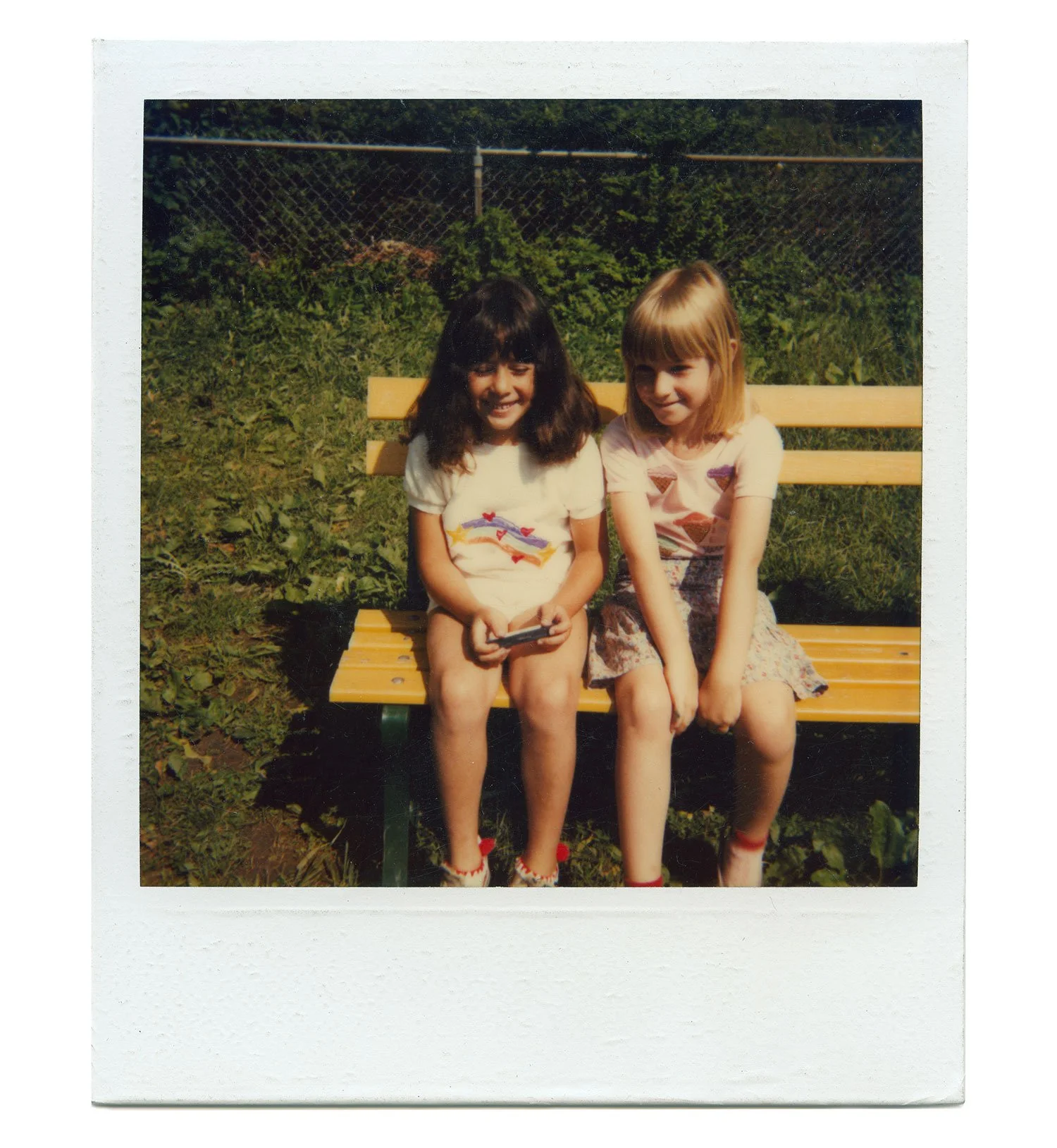 At six years old I was gifted a Polaroid camera and I immediately began taking photos of my friends and family. I am holding my first Polaroid photos next to my friend, Pascale.