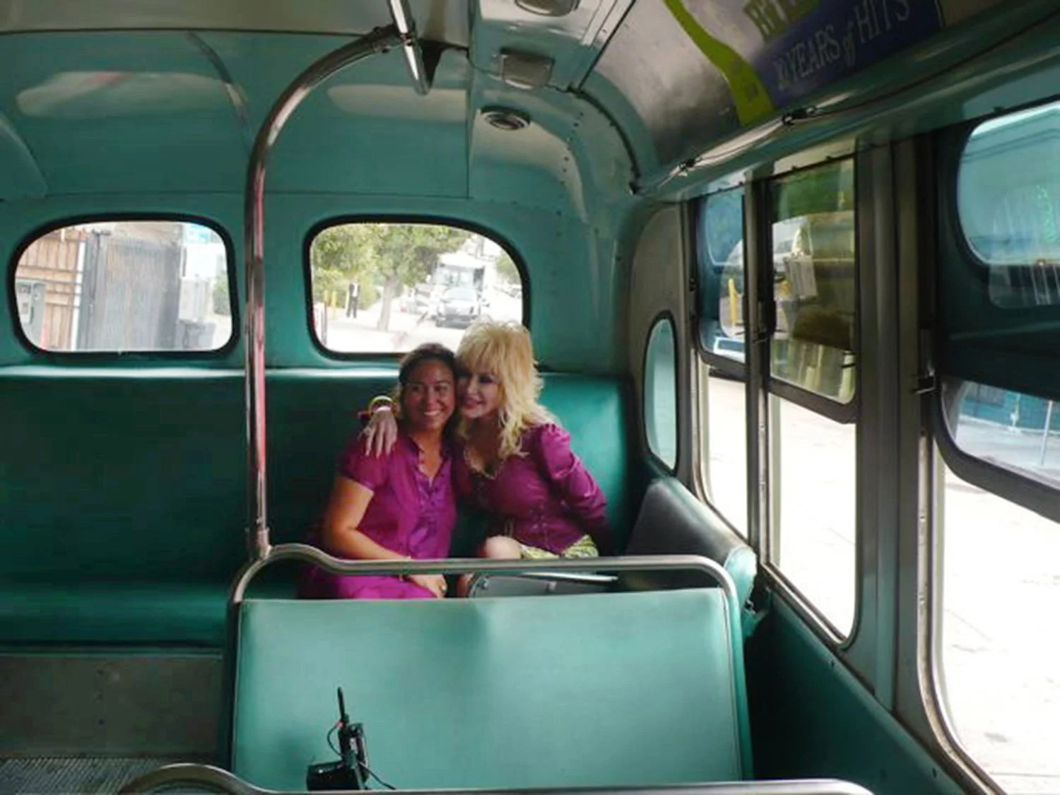 With my idol, Dolly Parton, where we showed up to the shoot  color coordinated.