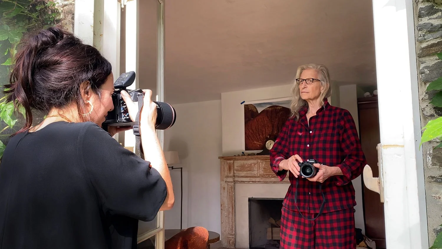 A recent photo shoot with Annie Leibowitz at her home in upstate New York.