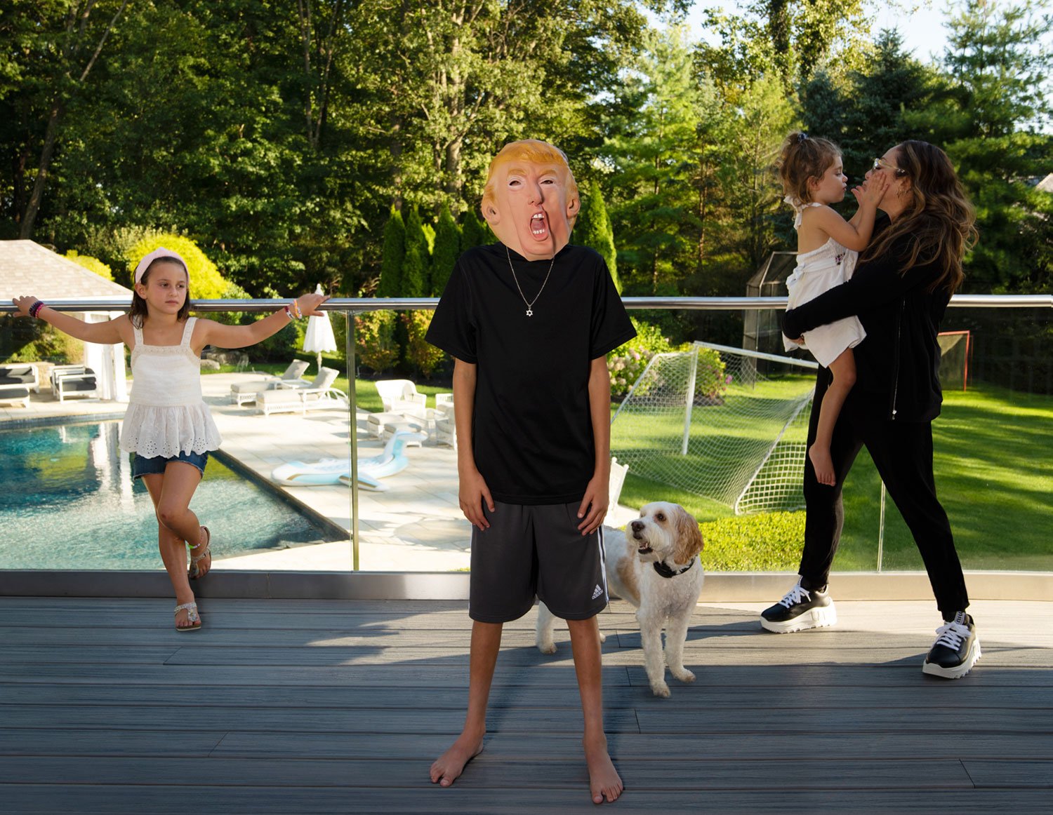 Slater with the Trump mask, 2019