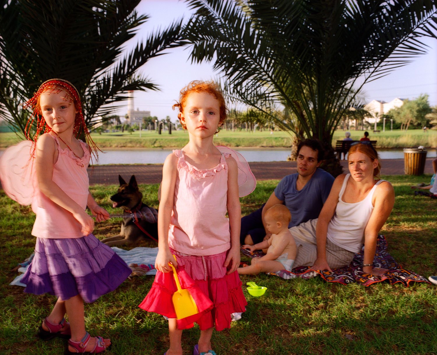 Dimet family in the park, Tel Aviv, September 2005