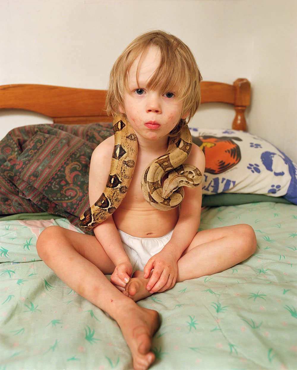 Boy with snake