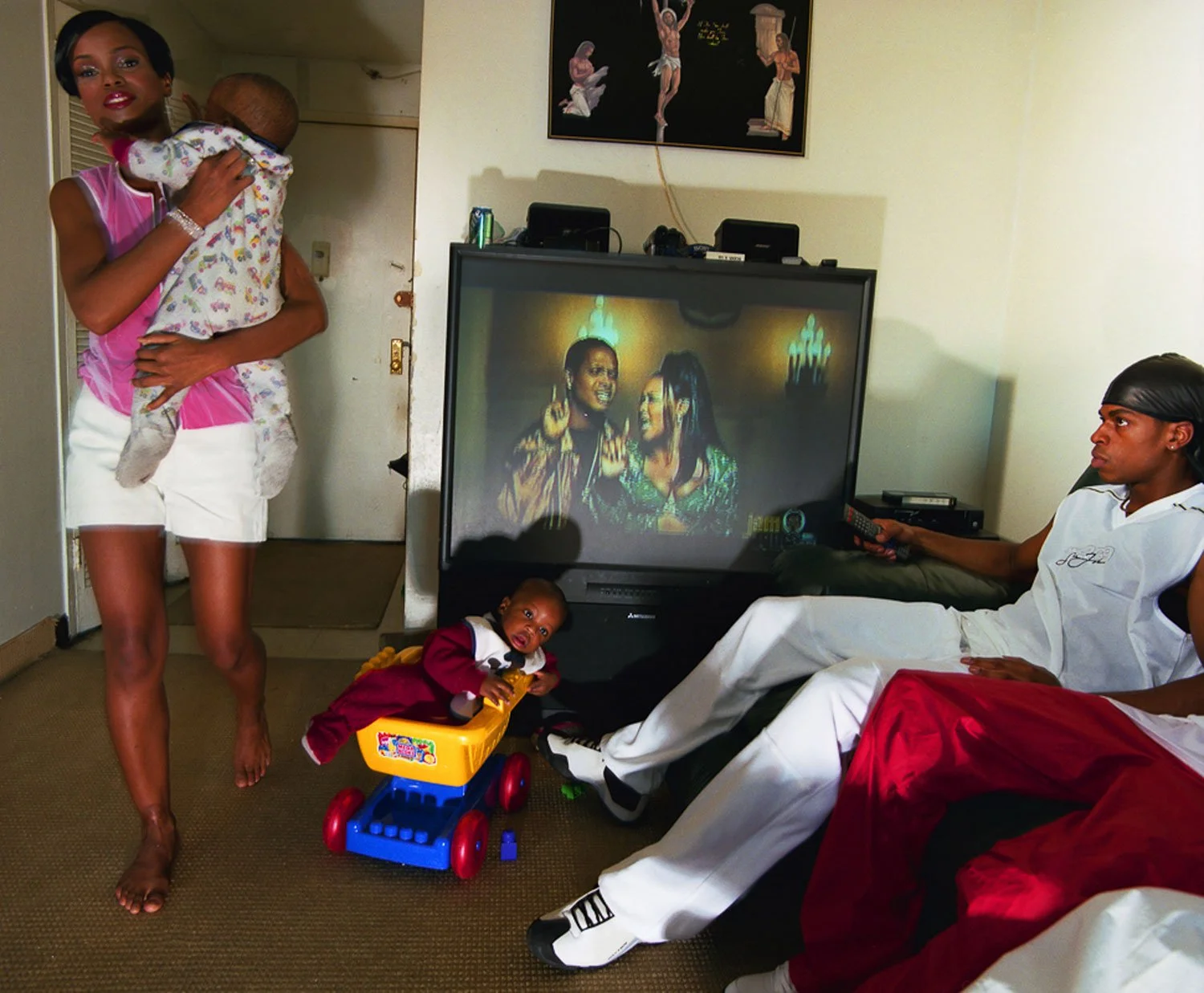 Twins in Brooklyn apartment