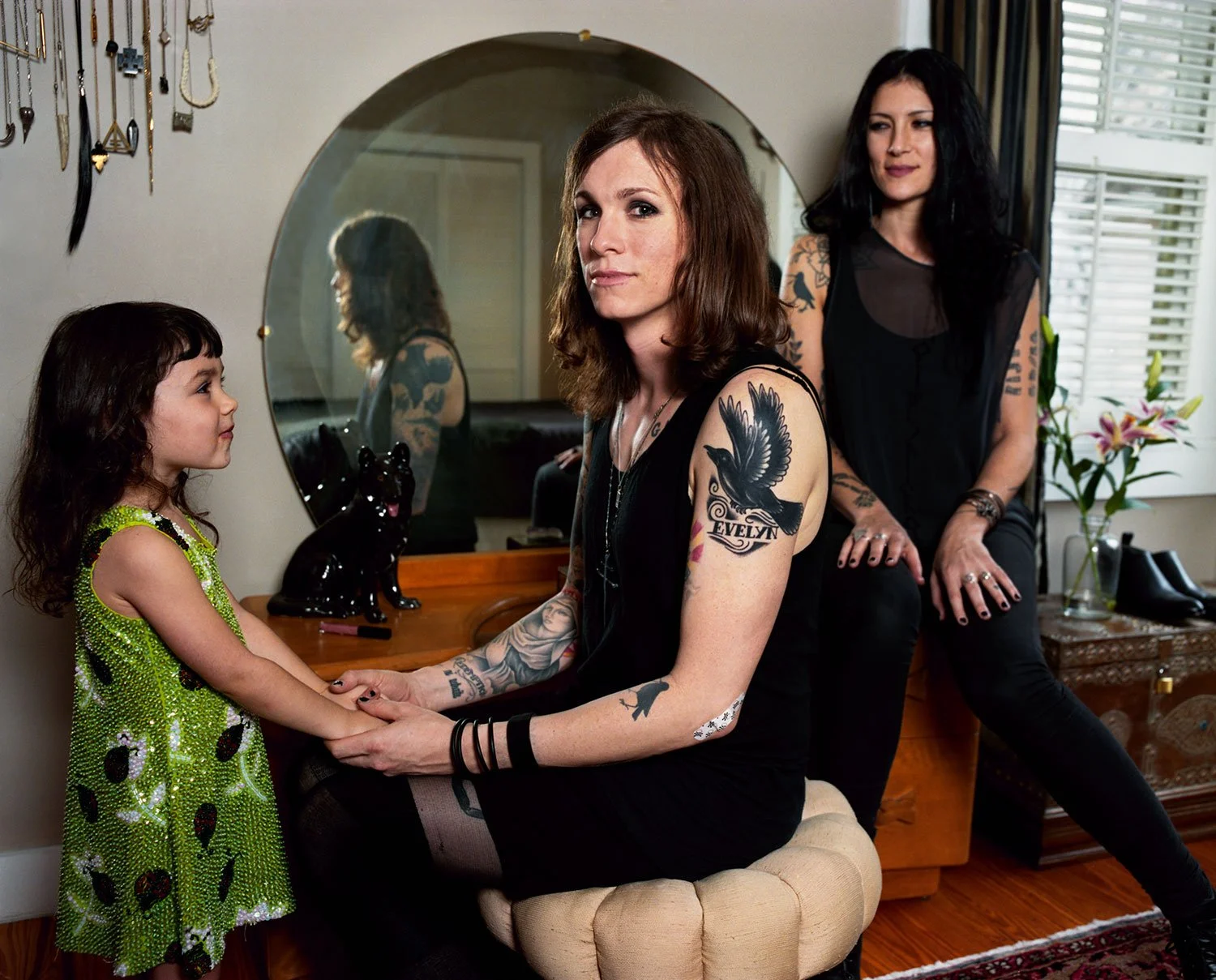 Laura Jane Grace with her wife and daughter, Florida, 2013
