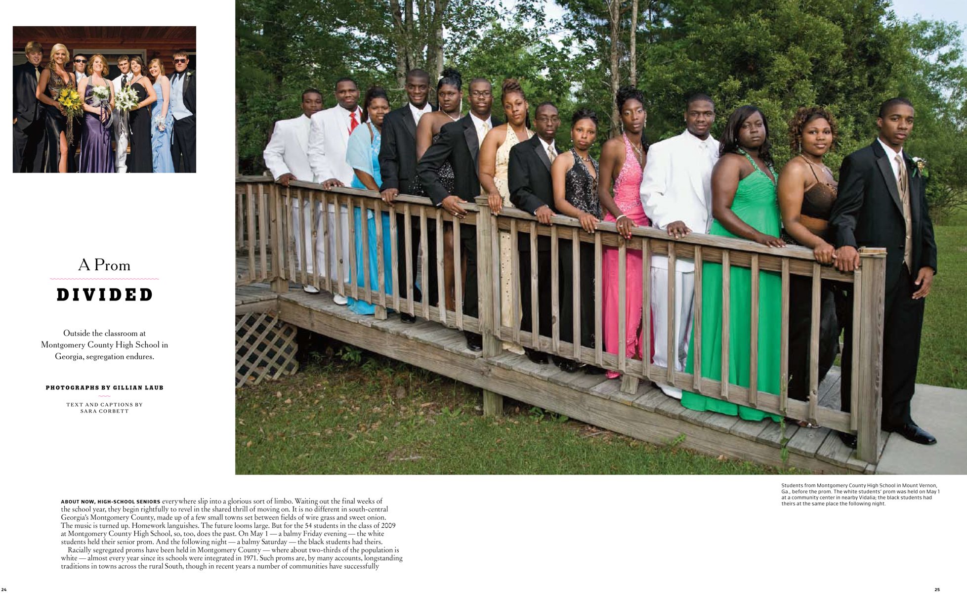 Sara Corbett / “A Prom Divided,” New York Times Magazine, May 21, 2009 / Featuring photographs by Gillian Laub