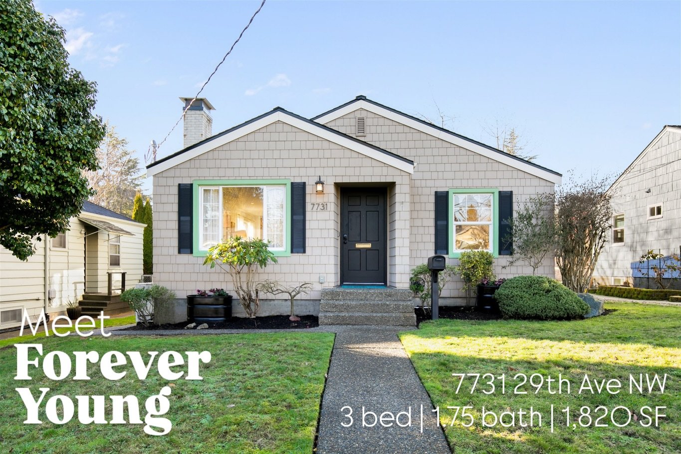 ⭐️Meet Forever Young ⭐️ in Sunset Hill &mdash; a quintessential PNW Bungalow. Timeless, comfortable, and built to last! 

This 3-bedroom home offers 1,820 square feet of flexible living space with 1.75 baths and thoughtful updates throughout. One-lev