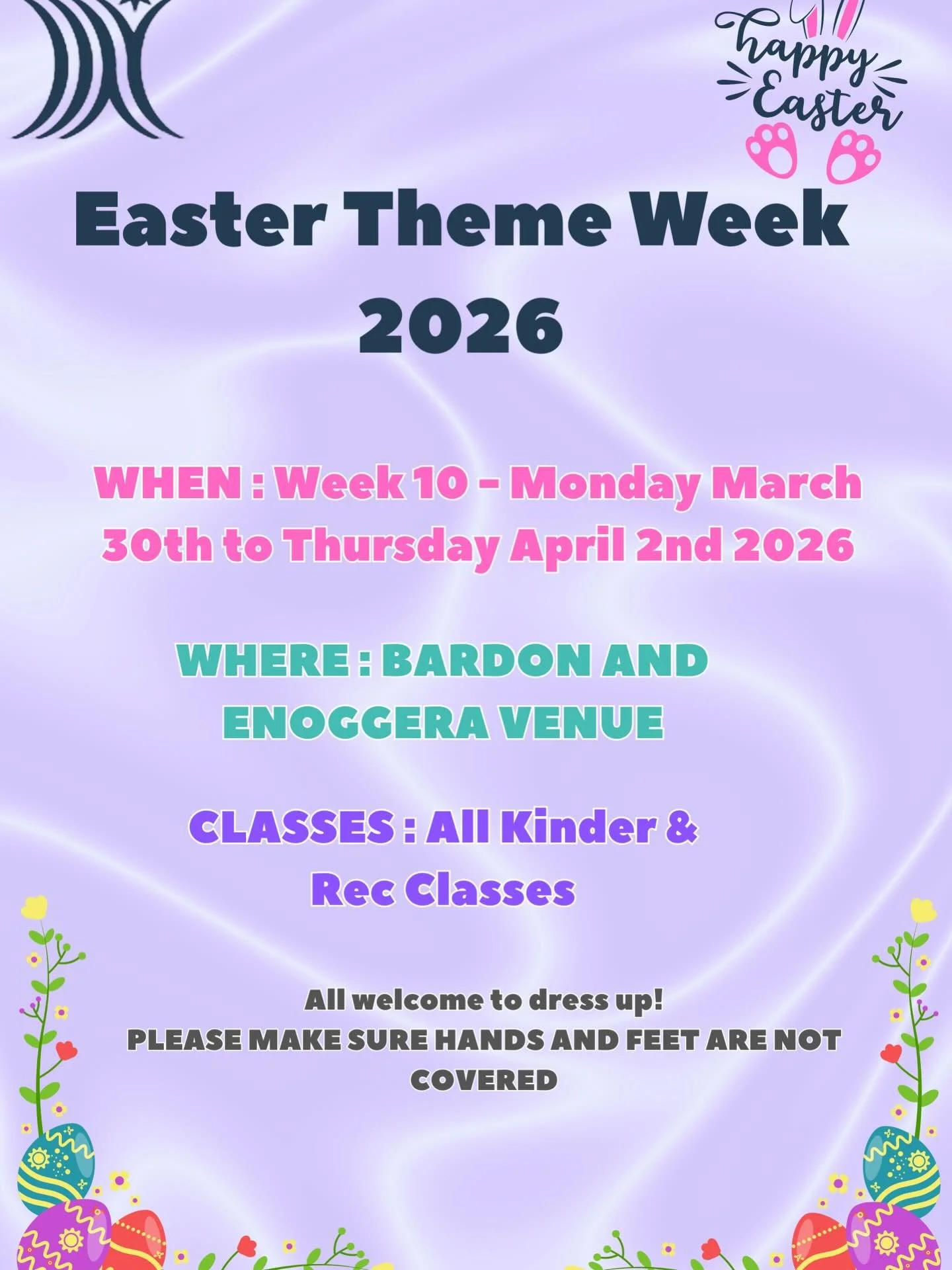 🐣 Get ready for Easter theme week 🐣

Week 10 - Monday March 30th to Thursday April 2nd