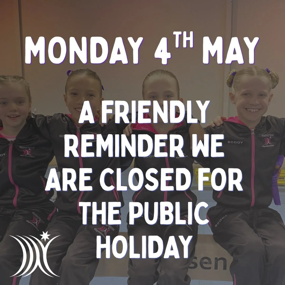 A friendly reminder we are closed for the public holiday today

We look forward to welcoming our gymnasts back into the gym tomorrow