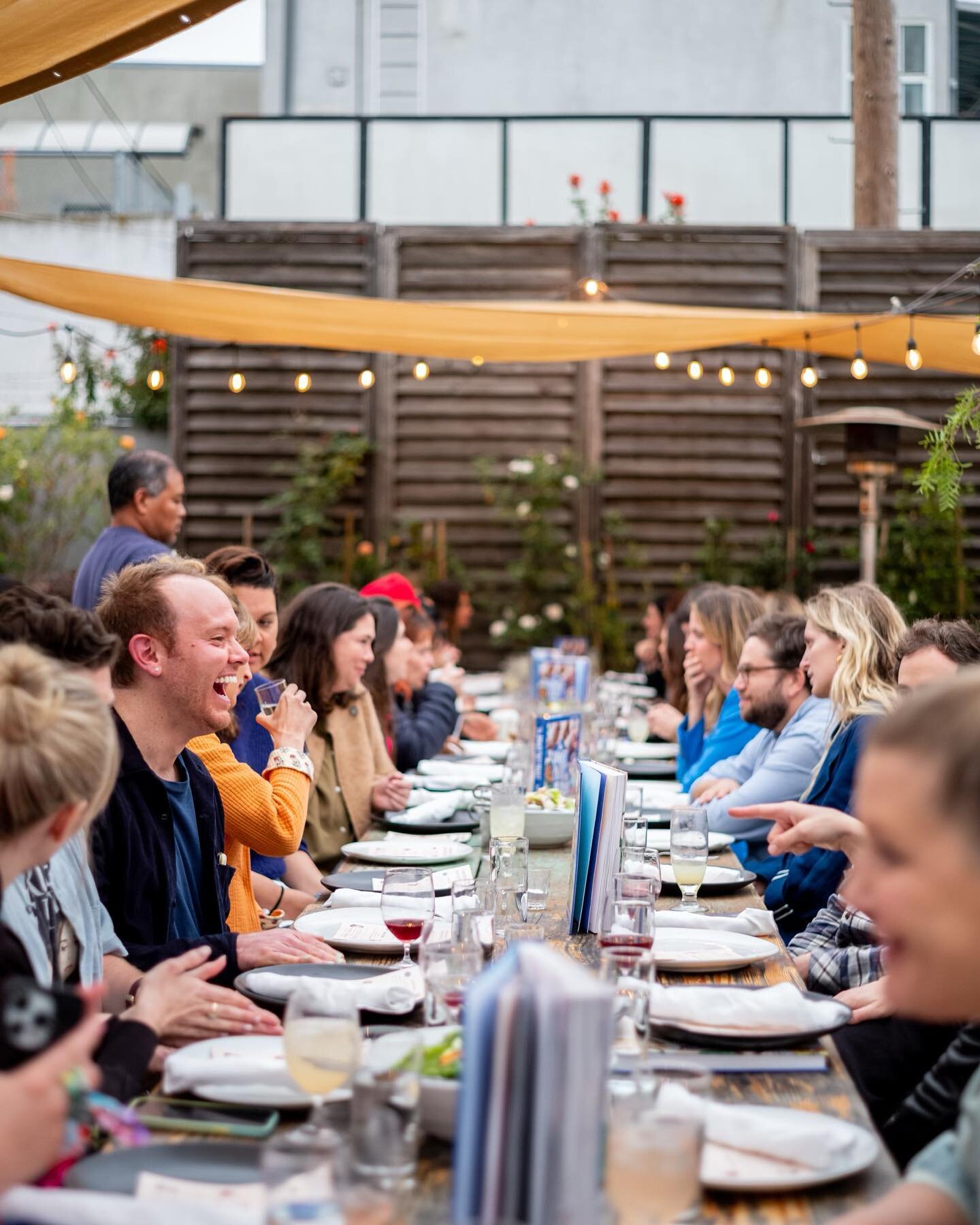 And, back home in LA, I got to throw the family-style al fresco book launch dinner party of my dreams at @gjustabakery ✨ 🍕pizza, a DIY ice cream bar, and a visit from Malone! 🐶 Thank you to team Gjusta for opening your gorgeous courtyard to us, to 