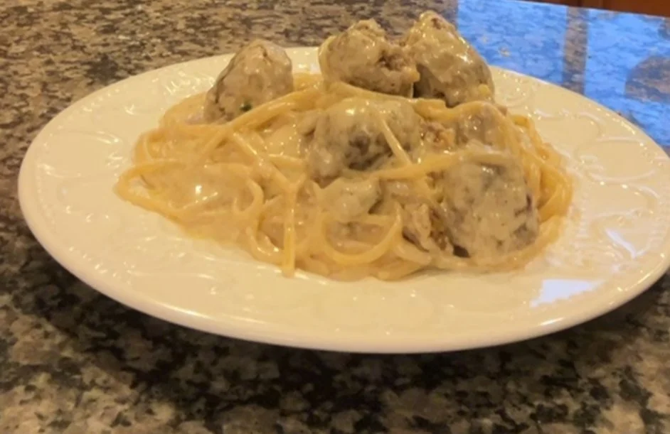 White Meatballs and Pasta