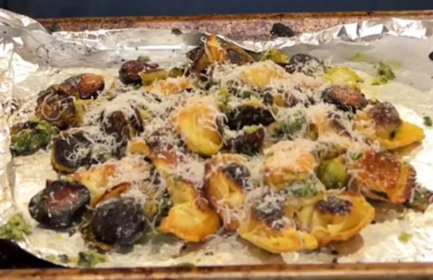 Sheet Pan Pesto Tortellini Dinner