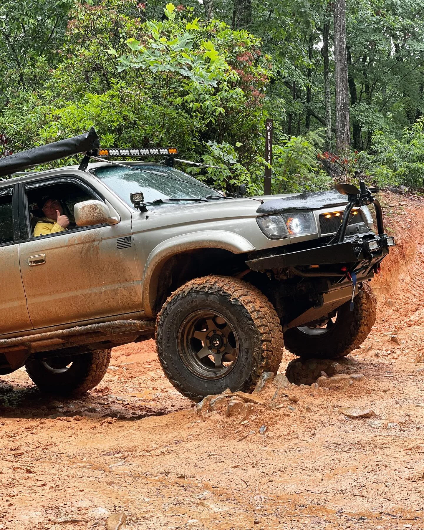 Trying to naturally induce at 42 weeks pregnant, so hit the trails! 
#pregnant #rocks #offroad #yota #3rdgen4runner #3rdgen4runnermafia #4runner #toyota #3g4r #4x4 #muddy #explore #adventure #trails
