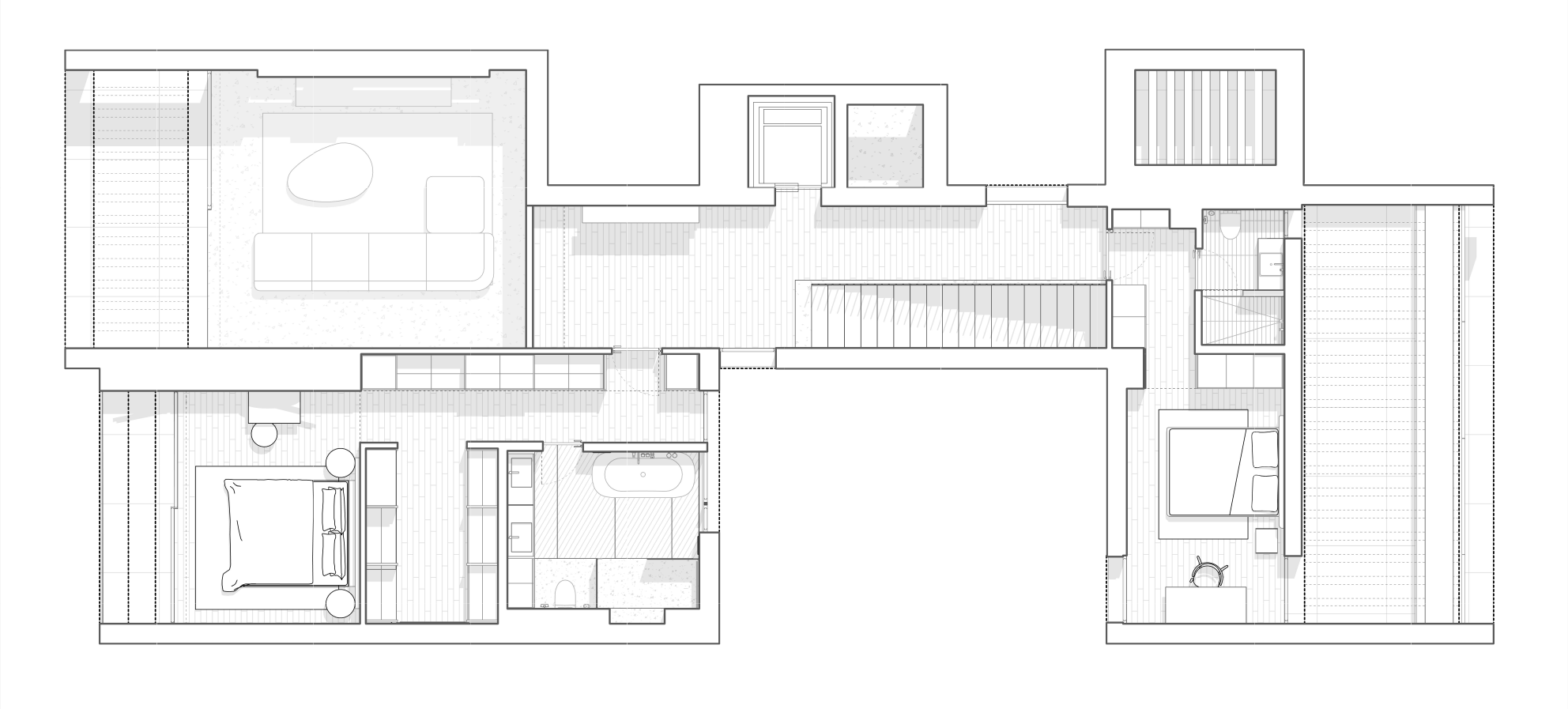 Plano de distribución de una vivienda — Churina Design