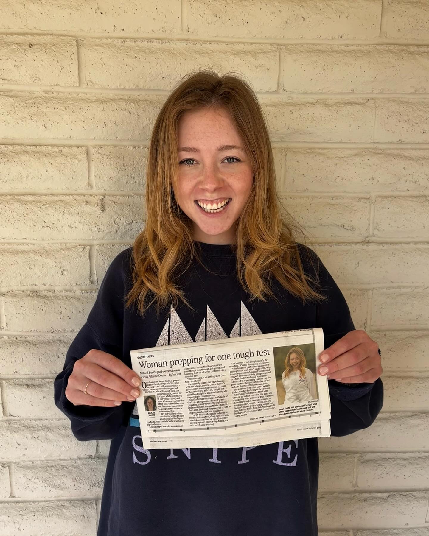 My mom thinks you should go buy a copy of the @omahaworldherald 

A huge thank you to @mldancecenter for inviting me back to the studio to share my story with their competition team. 

.
#rowing #oceanrowing #worldstoughestrow #2025