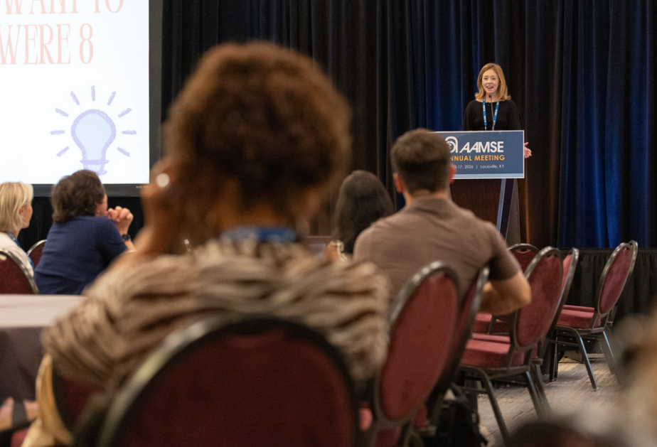 Taryn Smith delivers a Keynote Speech at the AAMSE 2026 Annual Conference, speaking about resilience and living with purpose.